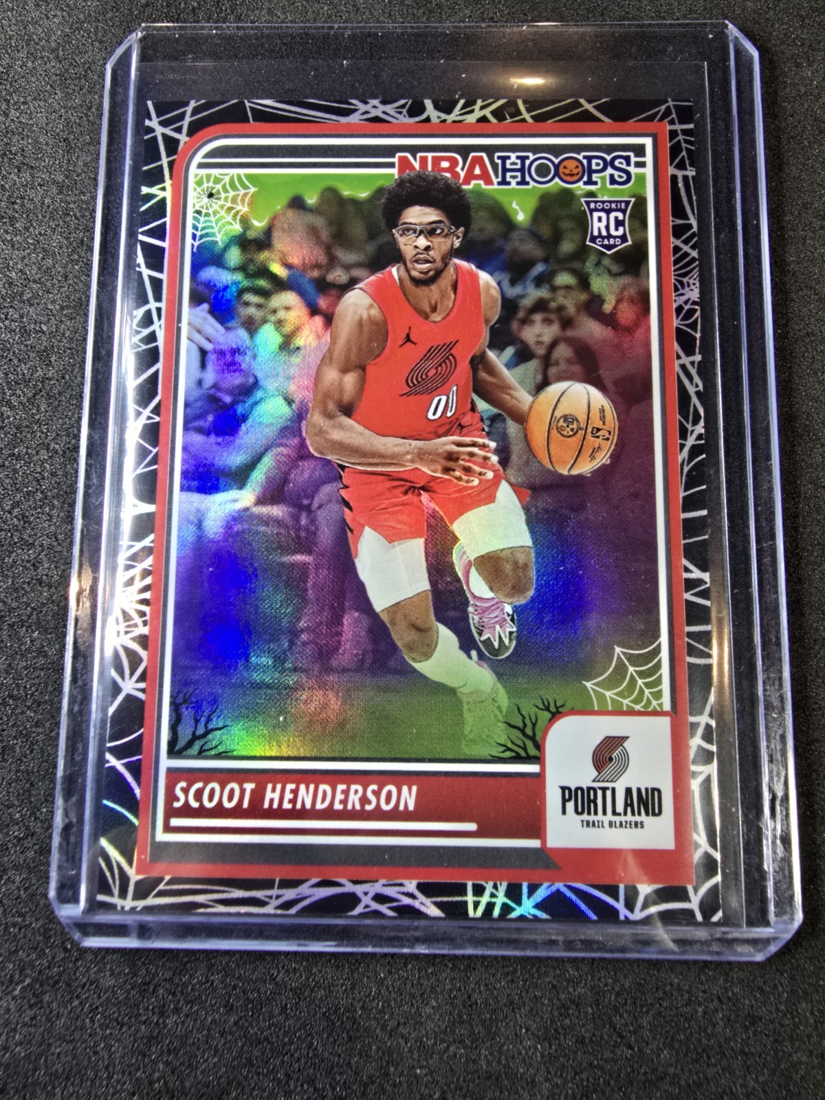 Scoot Henderson 2023-24 Panini NBA Haunted Hoops Spider Webs #137 Rookie RC SP