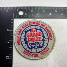 Vtg GRAND PRIZE CHAP HOUSTON TEXAS BCCA Beer Can Collectibles America Patch C57R