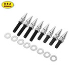 Chrome Spike Rear Fender Strut Bolt Screw & Washers For Harley Softail Slim FLS