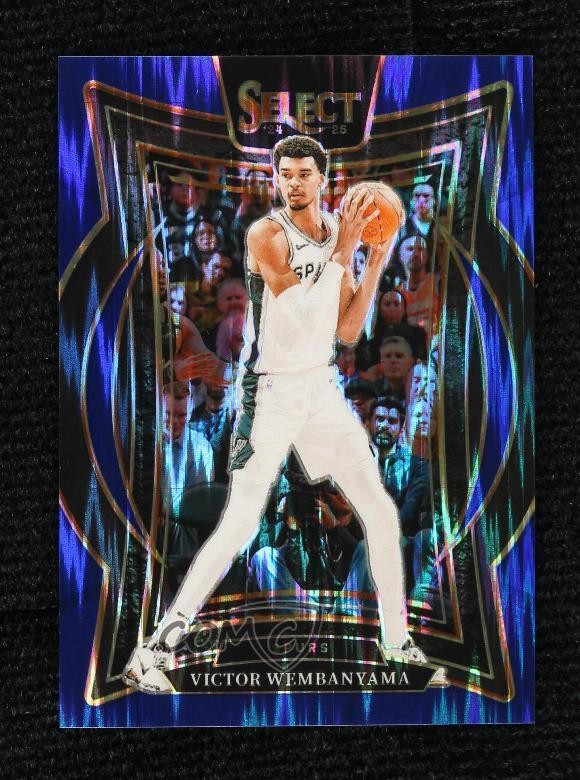 2024-25 Panini Select Concourse Blue Flash Prizm 39/99 Victor Wembanyama #9 19jf