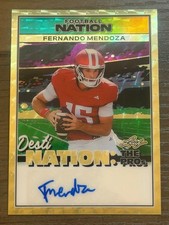 2025 Leaf Football Nation Fernando Mendoza Gold Vinyl SuperFractor Auto 1/1