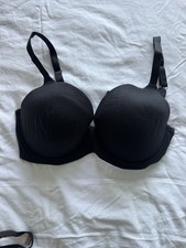 Aerie Sunnie Demi Bra 38DD Black Adjustable Strap Back Closure
