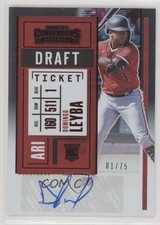 2020 Panini Contenders Rookie 2 Draft Ticket Red 1/75 Domingo Leyba Auto 0c2
