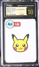 ✨✨ CGC 10 CARTAS POKEMON TARUKA 2025 Prístinas 4º Lugar Pikachu Primera Ronda