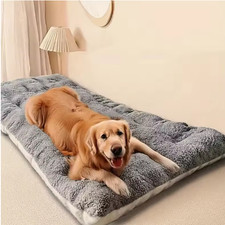 Large Plush Dog Bed Sofa Thickened Super Soft Polyester Pet Mat Dog Crate Mat