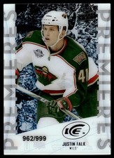 2010-11 Upper Deck Ice Premieres Justin Falk Rookie /999 Minnesota Wild #74