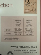 Pretty Polly Nylons Glänzende Strümpfe 10 Den Gr. M/L Schwarz Retro Style