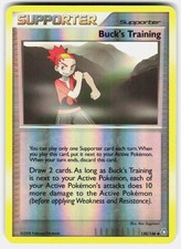 BUCK'S TRAINING 130/146 UNCOMMON LEGENDS AWAKENED POKEMON REVERSE HOLO MP