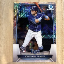 2023 Bowman Chrome - JONATHAN ARANDA - Rookie RC Mojo Refractor #28 - Rays