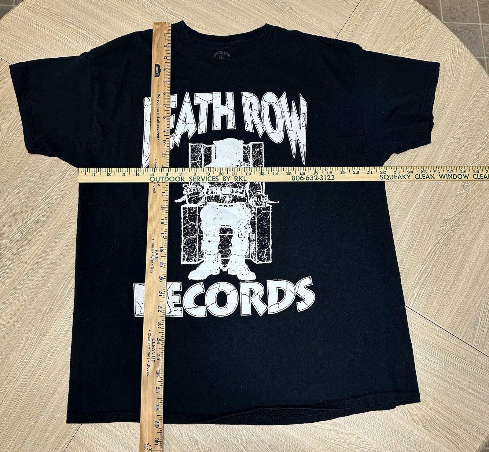 FILA T shirt nera girocollo grafica Death Row Records taglia XL
