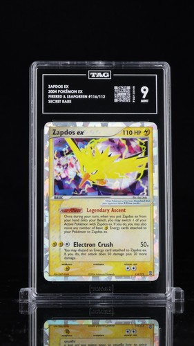 PSA TAG 9 Zapdos Ex 116/112 - Firered Leafgreen - Graded Pokemon Card