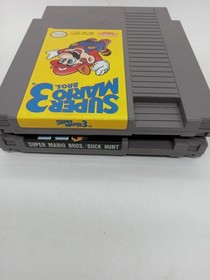 Lot Of 2 Nintendo NES Super Mario Bros Duck Hunt & Super Mario Bros 3 Authentic