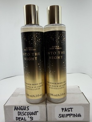 Bath & Body Works 2 PCS, INTO THE NIGHT Shimmer Body Oil, 6.3oz, NEW!!