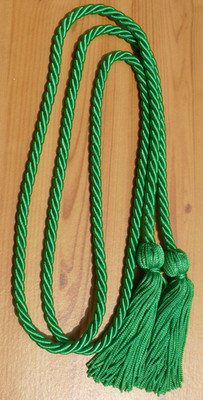Graduation Single Honor Cord EMERALD/KELLY GREEN for High School & College