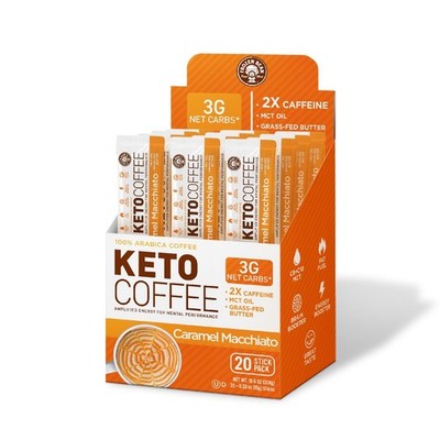 - Caramel Macchiato Keto Instant Coffee Mix with Low Sugar, MCT Oils, Skinny ...