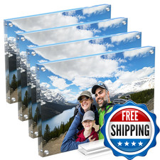 Juoifip 4 Pack Acrylic Picture Frame 8X10 Inchclear Magnetic Photo Framesdouble