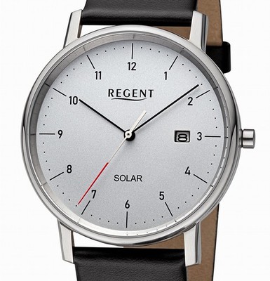 Modern elegante Regent F-1546 Edelstahl SOLAR 39 mm Herrenuhr UVP* 148,00 EUR