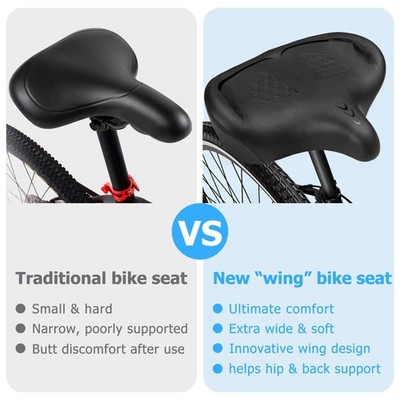CDYWD Oversized Bike Seat for Men Women Comfort Extra Wide