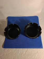TWO VINTAGE GES-LINE Black 4" ASHTRAY MADE IN USA 8 Slot