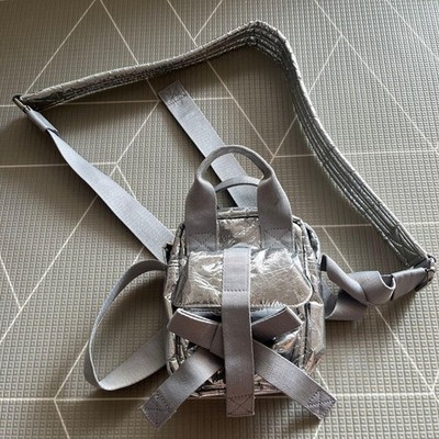 Simone Rocha Silver Mini Classic Bow Bag with Adjustable Strap
