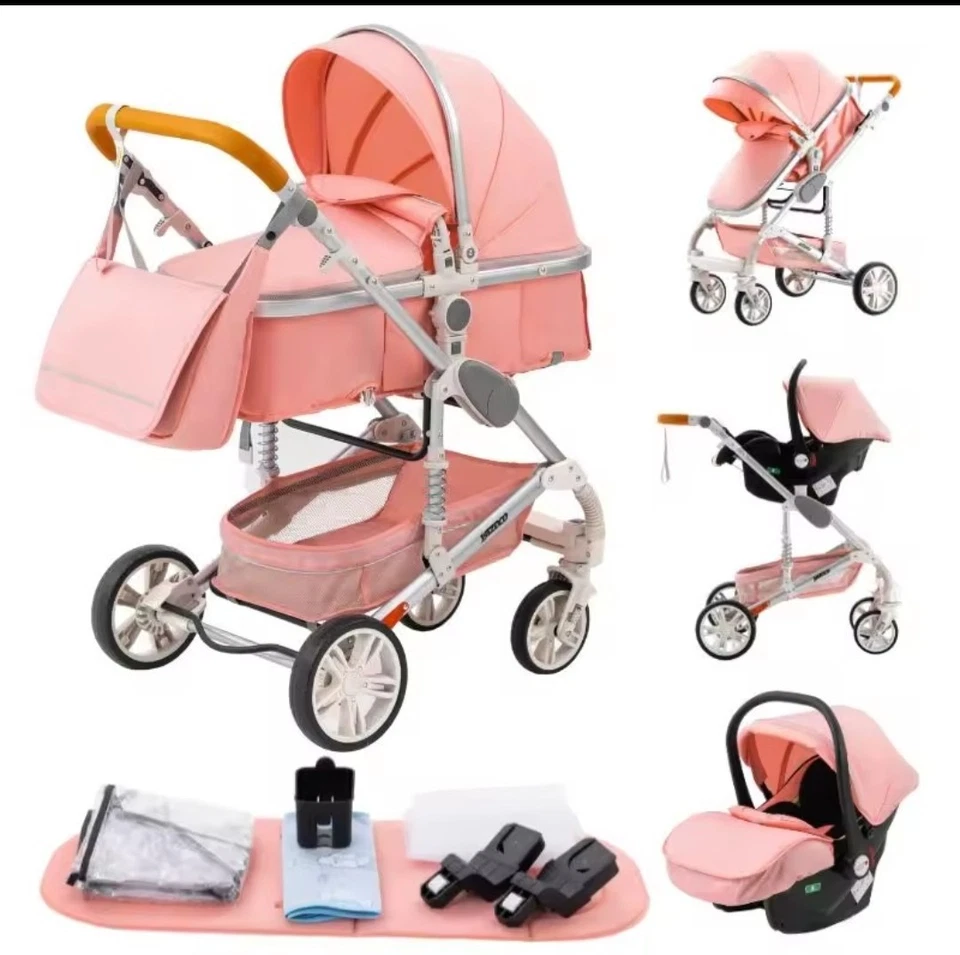 Cochecito de bebé combo asiento de coche 3 en 1 sistema de viaje para bebé, cochecito Absrv amortiguador recién nacido Foto 2 de 4