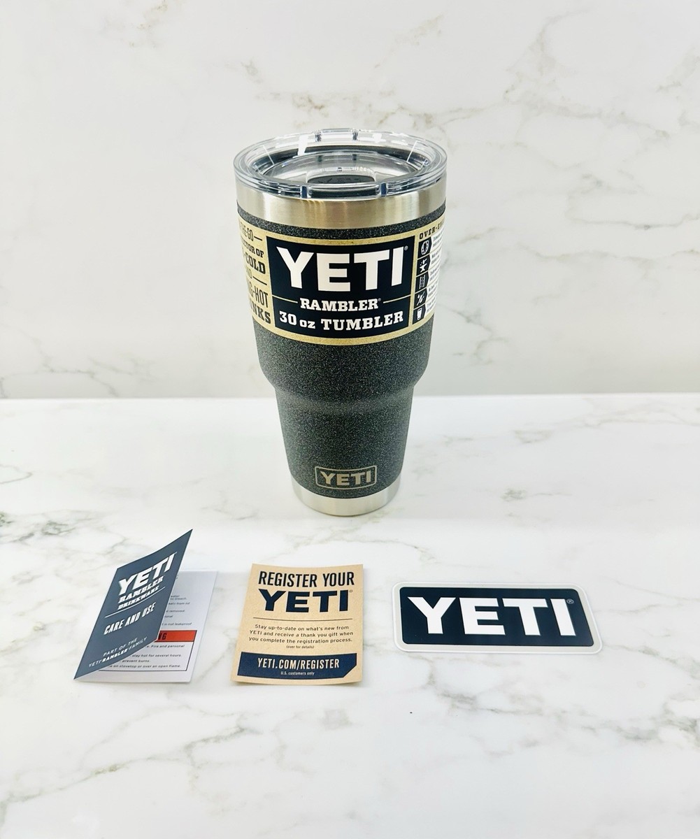 YETI RAMBLER 30oz TUMBLER BLACK STONE BLACKSTONE NEW NWT RARE FREE
