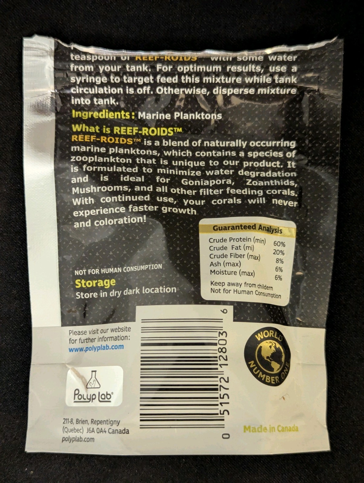 Poylp-Lab Reef Roids Professional Coral Food Maine Aquariums + 2 Coral Feeders