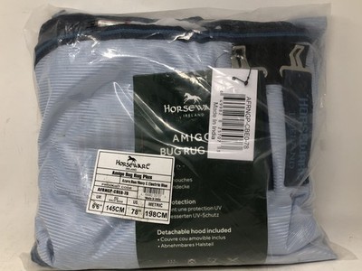 Horseware Ireland Amigo Bug Rug Plus 78'' - Azure Blue/Navy & Electric Blue