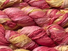 100g Sari Silk Ribbon craft ribbon yarn, jewelry making Happy Day Summer