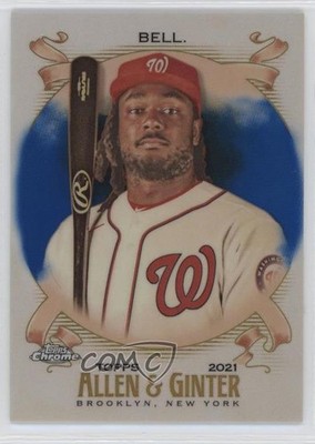 2021 Topps Allen & Ginter Chrome Blue Refractor 111/150 Josh Bell #5 0q3