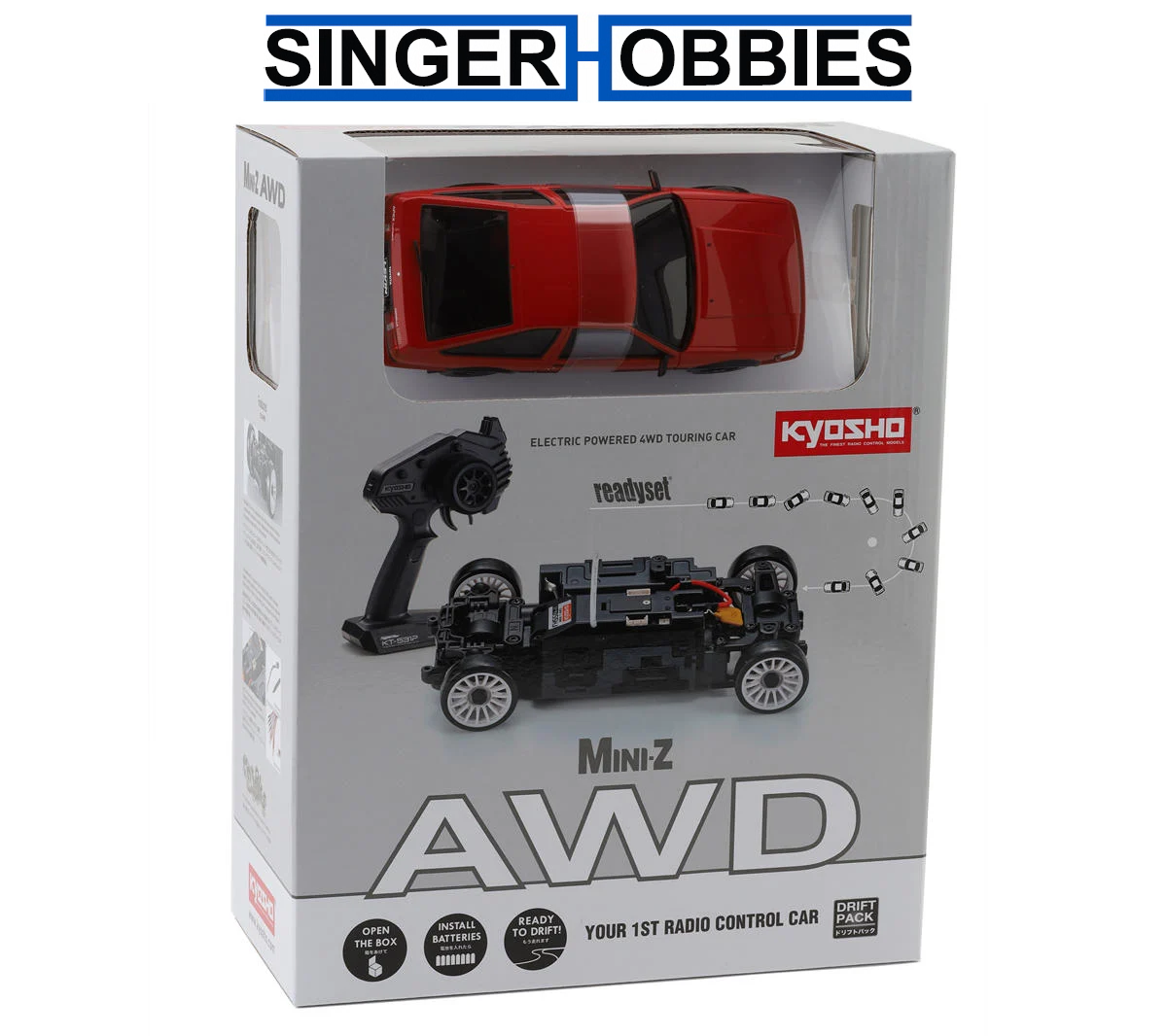 Kyosho 32641RBK MA-020 AWD Mini-Z ReadySet w/ Toyota Corolla Levin