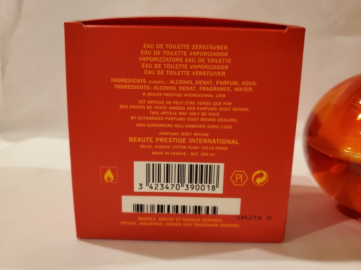 2 ISSEY MIYAKE*LE FEU D'ISSEY*perfume HUGE 2.5oz 75ml + 50ml RARE