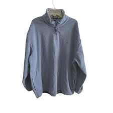Nautica Men's 1/4 Zip Fleece Pullover Sweatshirt Blue Size 2XL Embroidered Logo