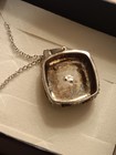 Karis Collection STS Sterling silver Checkered Diamond Chip Pendant 20"L necklac — photo 3