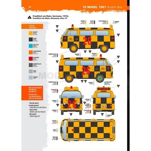 AK AK35033 1/35 Volkswagen T2 Model 1967 Airport Bus - Immagine 3 di 4