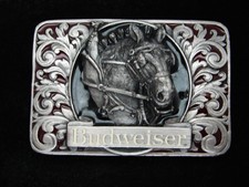 RC03148 NOS VINTAGE 1993  ANHEUSER-BUSCH BUDWEISER  BEER ADVERTISMENT BUCKLE