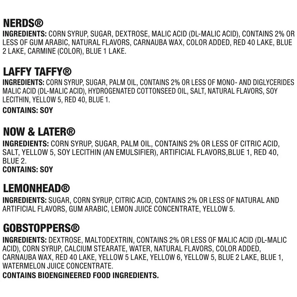 Nerds Classic Fun, dulces de Halloween, bolsa de mezcla de variedad, 105,7 oz, 430 piezas Foto 3 de 4