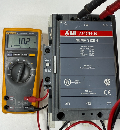 ABB A145N4-30 120V-Coil 100HP 135Amp 3P 600V NEMA Size 4 Contactor w/ CAL18-11 - Picture 4 of 15
