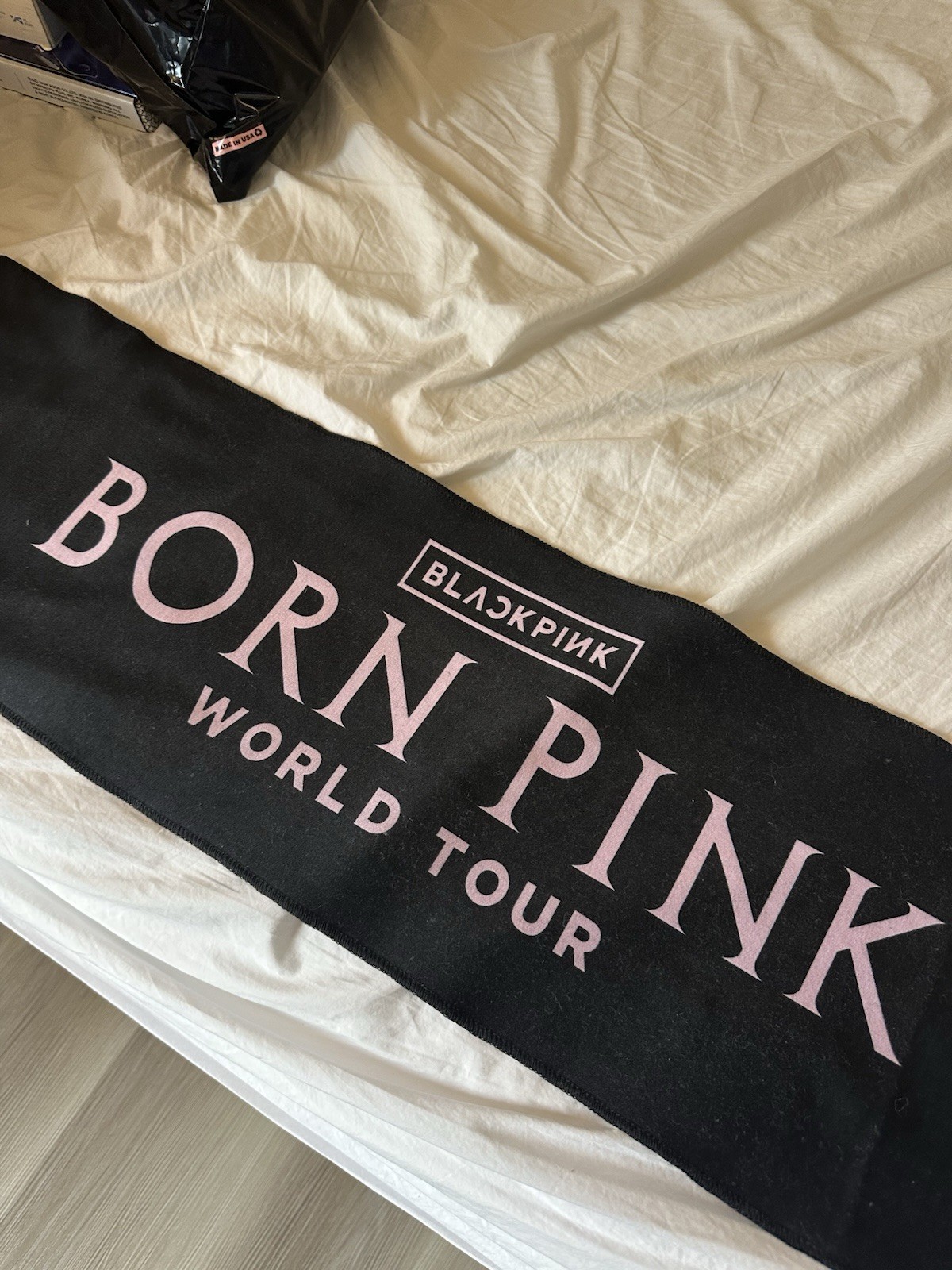 BLACKPINK BORN PINK 2023 WORLD TOUR Japan Official Goods Face Towel Black KPOP