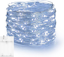 Fairy Lights Battery Operated, 20 FT 60 LED Silver Wire Waterproof Battery Opera