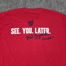 Washington Nationals Bob Carpenter See You Later SGA T-Shirt Size XL Red 9/7/25
