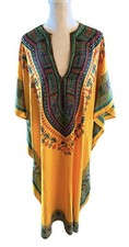 Sante Classics Dress Muumuu African Print Long Maxi Caftan Housedress Cover Up