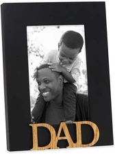 Isaac Jacobs Wood Sentiments Dad Picture Frame, Photo Gift for Father, Family