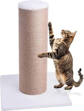 CA&T Jumbo Cat Scratching Post Pole Pad Tree Scratcher play Fat Boy Large Beige