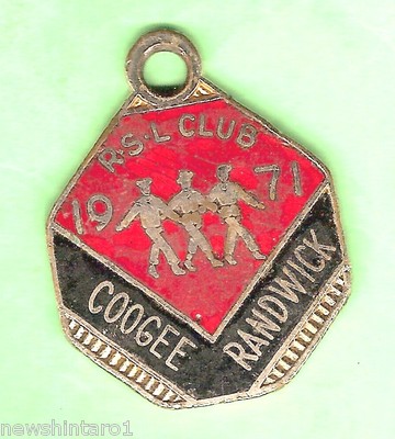 #D25. COOGEE RANDWICK RSL CLUB MEMBERSHIP BADGE 1971 #1703