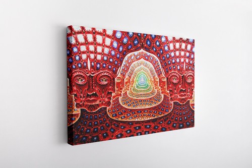 Trippy Psicodélico Arte de Pared Impresión en Lona Enmarcada Decoración del Dormitorio | DMT Viaje con Ácido - Imagen 11 de 11