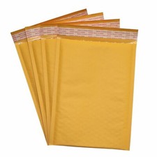 250 Pack 0 6x10 Kraft Bubble Mailers Self-Sealing Padded Shipping Envelopes