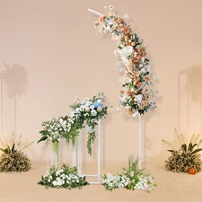 Ballon Arch Stand And 2 Wedding Flower Stands, Arch Backdrop Stand For Parties