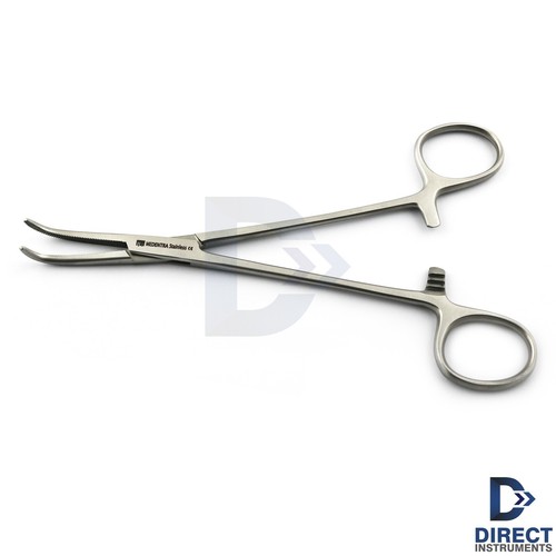 Mixer Hämostatische Pinzette 7" chirurgische Brust Tierärztliche Klemmzange gebogen - Bild 4 von 6
