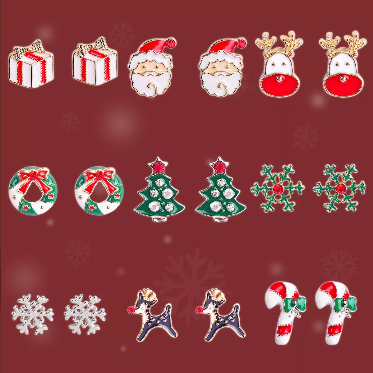 Christmas stud hotsell earring